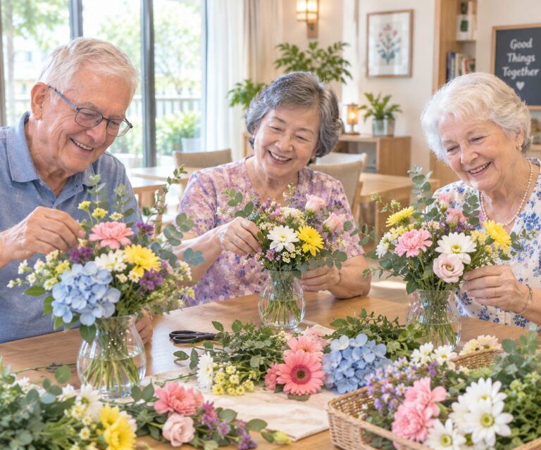 Flower arranging activity